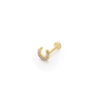 14 Ayar Altın Taşlı Domani Tragus Küpe