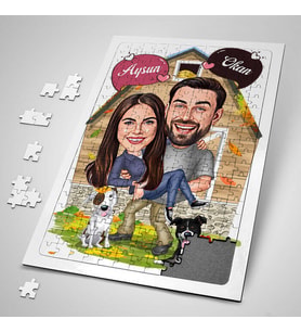 Erkeğe Hediye 240 Parça Orman Evi Keyfi Yapan Çiftler Puzzle