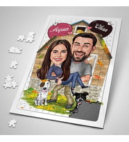 Erkeğe Hediye 240 Parça Orman Evi Keyfi Yapan Çiftler Puzzle