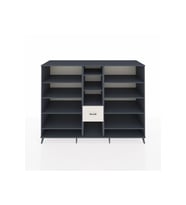 Kronos Dolap 11 Raflı 3 Çekmeceli  220x59x163 Antrasit-Antrasit/Aytaşı