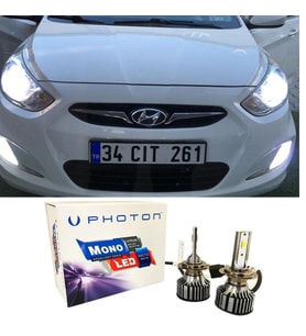 Hyundai Accent Blue Led Xenon Uzun Kısa Far Ampulü H4 Mono Yeni Seri Beyaz