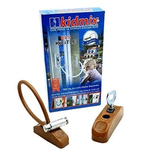 Kidmix Pencere Güvenlik Kilidi Kahverengi