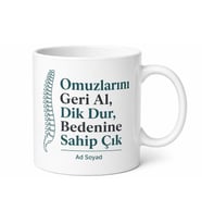 Postür Bozukluğu Uyarıcısı Omuzları Geri Al Dik Dur Sağlam Beden Kupa Bardak Hediye