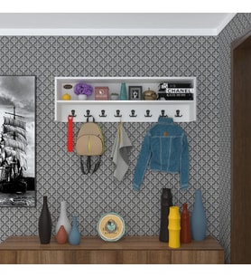Kenzlife elbise askılığı askılık zeytuni byz 35*100*20 siyah 8 adet askı portmanto raflı (Karışık)