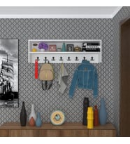 Kenzlife elbise askılığı askılık zeytuni byz 35*100*20 siyah 8 adet askı portmanto raflı (Karışık)