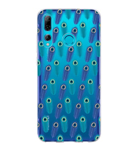PrintiFy Huawei P Smart Plus 2019 ile Uyumlu 1mm Slim Fit Nazar Boncuğu 4 Baskılı Şeffaf  Kılıf
