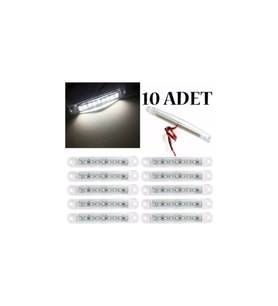 10 Adet 9 Led'li Parmak Led Beyaz Kamyon Tır Ve 12/24 Volt Araçlar Aksesuar Dorse & Etek Lambası