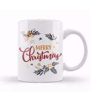 Yılbaşı Yeni Yıl Konseptli Merry Christmas 018 Kupa Bardak Porselen