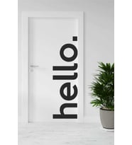 Efekt Reklam hello yazı kesim kapı sticker
