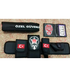 ÖZEL GÜVENLİK TESİSAT BEL KILIFI(+)ÖZEL GÜVENLİK ROZETLİ CÜZDANI(+)ÖZEL GÜVENLİK PALASKASI (3-AD) URUN,SATINAL,SIVILE SATILMAZ.