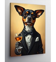 Kanvas Tablo Şık Chihuahua Köpeği