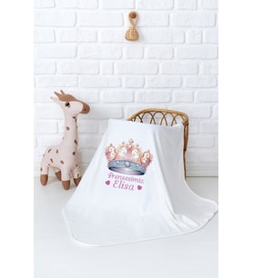 Pia Baby Premium %100 Pamuk Çift Kat Penye Bebek Battaniyesi 80x80 cm 5047-11 (Krem)