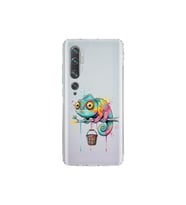 Xiaomi Mi Note 10 Pro ile Uyumlu Splash Bukalemun Tasarımlı Şeffaf Silikon Kılıf