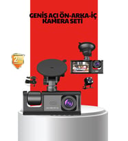 170° Geniş Açı Ön-Arka-Iç Kamera Seti – Tam Kapsamlı Araç Güvenliği