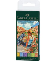 Faber-Castell Pitt Artist Pen Çizim Kalemi Fırça Uçlu Yaz Serisi 6'lı