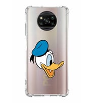 Xiaomi Poco X3 Pro Köşe Korumalı Antişok Kapak Donald Duck Tasarımlı Şeffaf  Kılıf