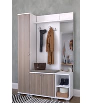 Montana Aynalı 3 Kapaklı Portmanto Takımı, Askılık, Vestiyer Kordoba