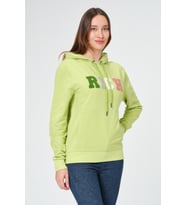 Kadın Kapüşonlu Süzüne Baskılı Sweatshirt