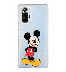 Xiaomi Redmi Note 10 Pro Uyumlu Kapak Mickey Mouse Tasarımlı Şeffaf Silikon Kılıf