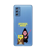 Samsung Galaxy M52 Uyumlu Sunger Bob Star Wars Desenli Şeffaf Telefon Kılıfı