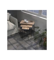 Zigon Sehpa Kr Gümüş Ceviz Tel Siyah Ayak