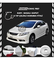 Honda Civic FB7 Oto Araç Kapı Koruma Fitili 5metre Parlak Beyaz Renk