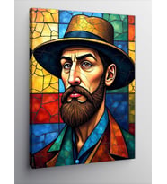 Kanvas Tablo Mozaik Stili Van Gogh