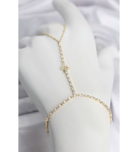 Gold Renk Pirinç Zirkon Taşlı Yıldız Model Şahmeran 5886
