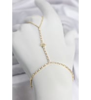 Gold Renk Pirinç Zirkon Taşlı Yıldız Model Şahmeran 5886