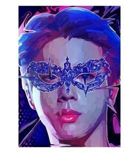 Bts Jin Masquerade Dijital Resim Tablo Ahşap Poster Dekoratif Kod904