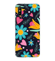 PrintiFy Xiaomi Redmi 9A ile Uyumlu 1mm Slim Fit Retro Renkler 1 Baskılı Şeffaf  Kılıf