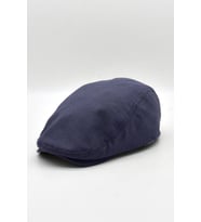 Erkek Dokulu London Kasket Lacivert Flat Cap Şapka