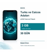 Turks ve Caicos Adaları eSIM İnternet Paketi 3 GB 30 Gün