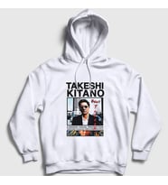 Presmono Unisex Beyaz Beat Takeshi Kitano Kapüşonlu Sweatshirt 368460tt