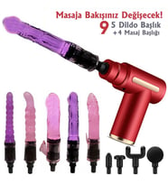 Do it Love - Strong Vibratör Masaj - 5 Farklı Dildo Başlık + 4 Farklı Masaj Başlığı - 6 Titreşim  - Hız Ayarlı - Bataryalı (STD)