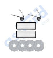 Roborock Qrevo Curv Uyumlu 2 Yan Fırça 2 Filtre 4 Mop PKT-iasgf0000622