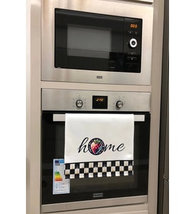 Valerine Life Çilekli Dama Desenli Home Mutfak Kurulama Fırın Beyaz El Havlusu %100 Pamuklu 35x50cm