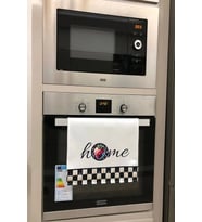 Valerine Life Çilekli Dama Desenli Home Mutfak Kurulama Fırın Beyaz El Havlusu %100 Pamuklu 35x50cm