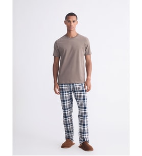 LC WAIKIKI Kahverengi Standart Kalıp Erkek Pijama Takımı
