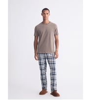LC WAIKIKI Kahverengi Standart Kalıp Erkek Pijama Takımı