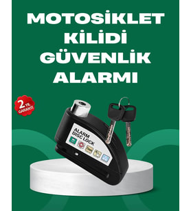 Motosiklet Scooter Bisiklet Tekerlek Disk Kilidi Alarmlı Güvenlik