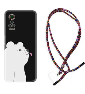 General Mobile GM 21 Pro GM 22 Pro Plus Kılıf Boyun Asklı Rasta Silikon Panda Sevimli 1738