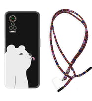 General Mobile GM 21 Pro GM 22 Pro Plus Kılıf Boyun Asklı Rasta Silikon Panda Sevimli 1738