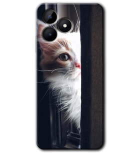 Realme C53 Kılıf HD Desen Baskılı Kılıf - Kedi Bakışı