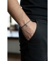 925 Ayar Gümüş 2.5 mm Ezme Model Harfli Bileklik