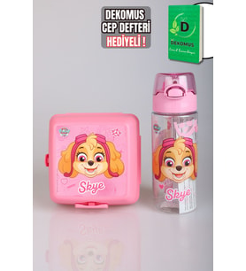 DEKOMUS LİSANSLI PAW PATROL TRITAN MATARA 500 ML VE ÇİFT KATLI BESLENME KABI SETİ