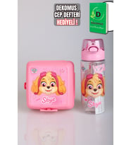 DEKOMUS LİSANSLI PAW PATROL TRITAN MATARA 500 ML VE ÇİFT KATLI BESLENME KABI SETİ
