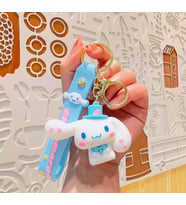 Cinnamaroll Tasarımlı Silikon Anahtarlık Çanta  Süsü 1 ADET