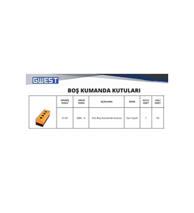 Gwest Gbk-4 4 Lü Boş Kumanda Kutusu 6120