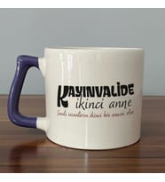 Kayınvalide İkinci Anne Baskılı Mor Kulplu D Kupa